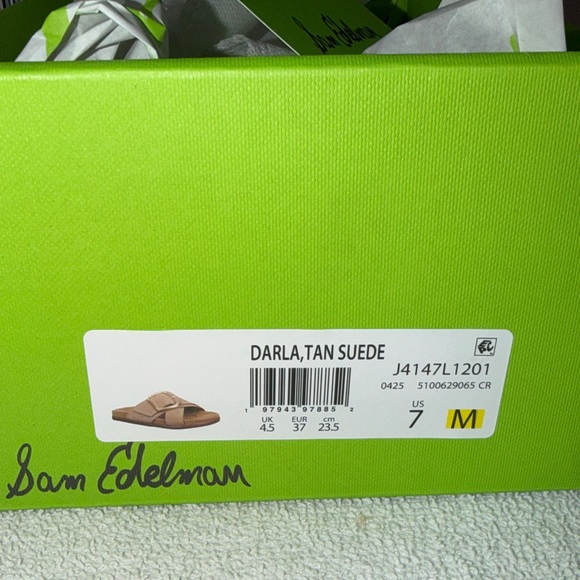 Sam Edelman Tan Sandals with Gold Buckle - Picture 4 of 4